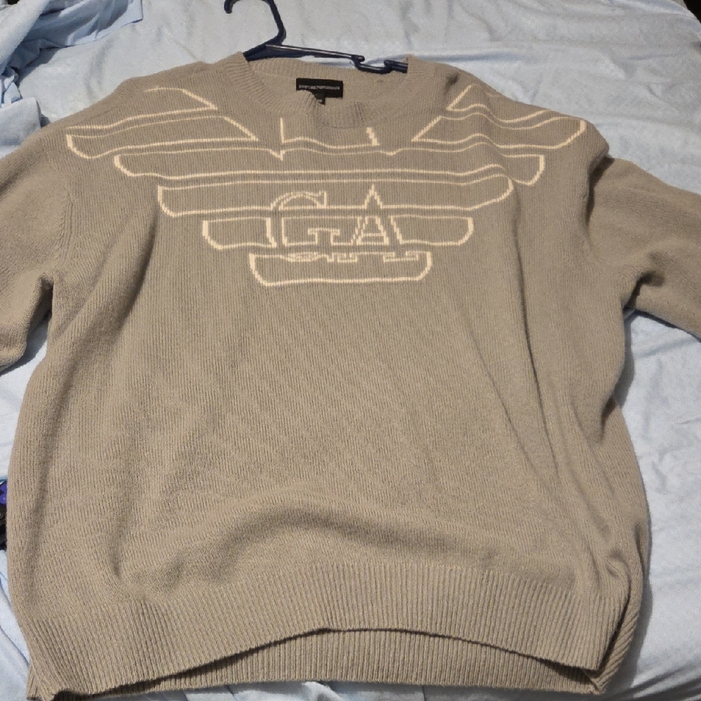Mens Emporio Armani Grey Sweater